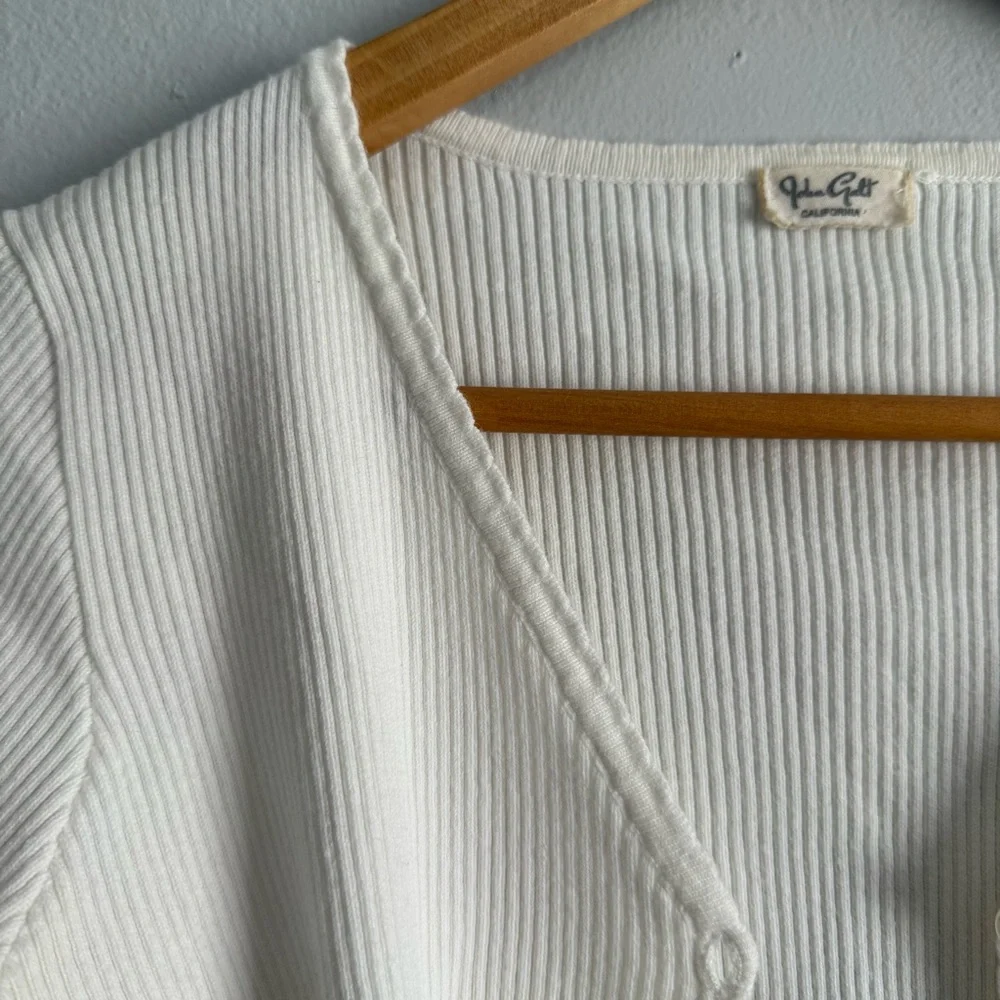 John Galt/Brandy Melville White Shannon Cardigan - Picture 5 of 7